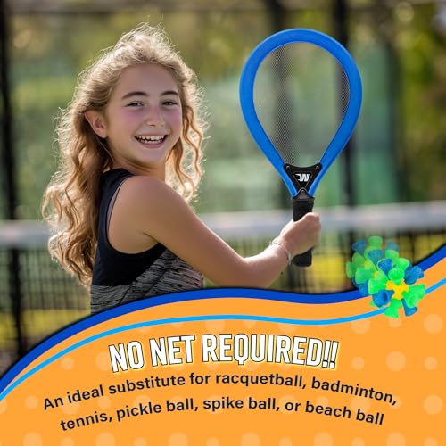 Whackminton Outdoor Game Set - No Net Required! - Fun Racket Game for All Ages - Perfect Outdoor Sport for Park, Backyard, Lawn, Beach, Camping