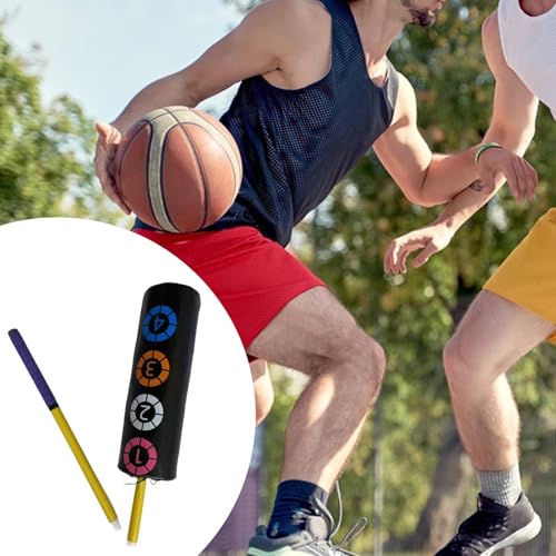 Basketball Blocking Pad Padded Blocking Guard Adjustable Length Professional Speed Reaction Training Ball Control Multifunctional Sports Sparring - color: Black Print