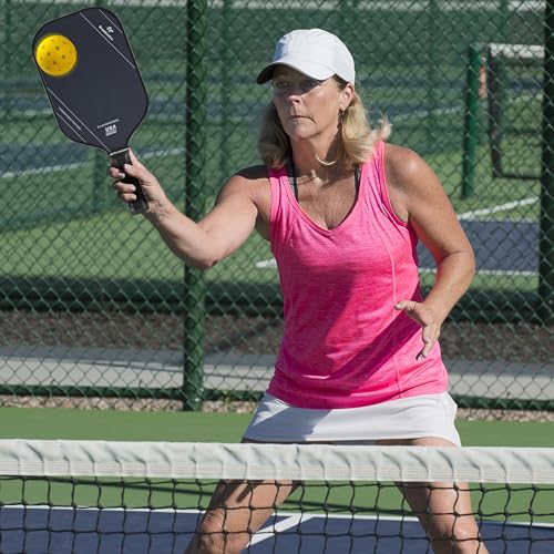 FH-500 T700 Pickleball Racket, 14MM Thick Two-Handed Offensive Pickleball Racket, Speed and Control - color: black