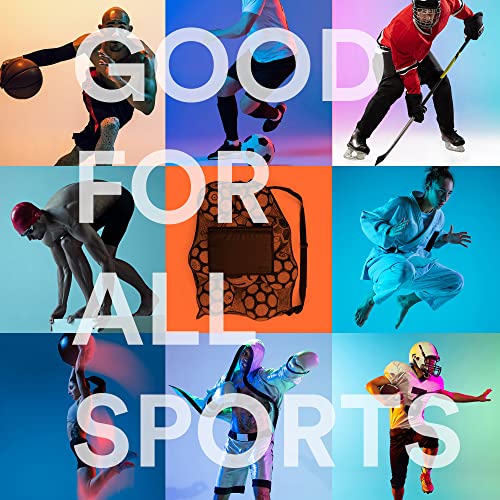 Fitdom Extra Large Heavy Duty Mesh Bag. Best for Soccer Ball, Water Sports, Beach Cloth, Swimming Gears. Adjustable Shoulder Strap. Secure Side Pocket - style: 34" X 24" Medium