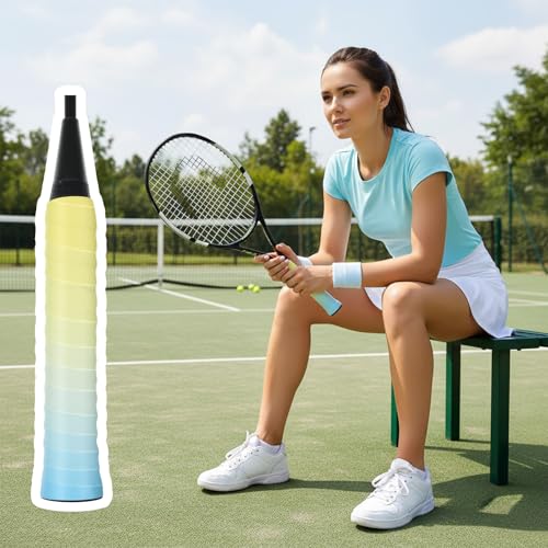 6 Pack Badminton Grip, Tennis Tape for Racket Grip, Non-Slip Absorbent Racket Tapes for Badminton, Golf, Baseball Bat, Pickleball, Gradient Color