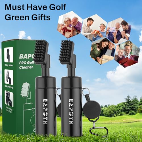 Golf Club Cleaner, Non-Leaking Stretchable Golf Club Brush with Microfiber Golf Towel (23.6 * 15.7 in), Strong Bristles Golf Brush Can Hold 5oz Water, Essentials Golf Accessories for Men - style: 2 Pack Golf Brush