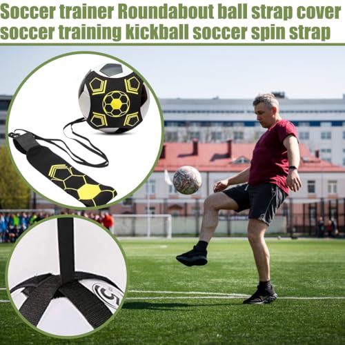 Football Kicking and Throwing Single Practice Training Auxiliary Control Skills Adjustable Belt for Adult Men Women - color: Yellow B