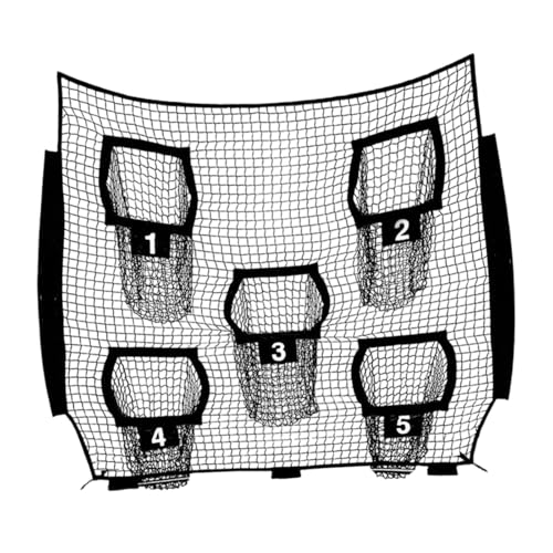 Football Throwing Net Baseball Practice Net Portable Sturdy Stable Sports Equipment with 5 Target for Football Playground