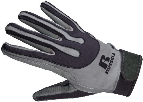 BIKE RYRG60 Russell Athletic Youth Football Receiver Glove - color: Charcoal, size: Medium