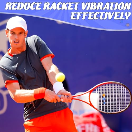 Leitee 30 Pcs Cute Tennis Dampener Funny Tennis Racket Vibration Racquet Dampener Soft Silicone for Sport Gift, Assorted Designs