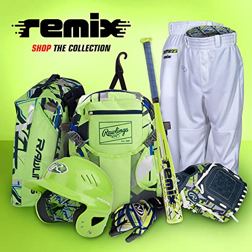 Rawlings | REMIX Backpack Equipment Bag | T-Ball & Youth Baseball / Softball | Green - color: Neon Green, size: Youth