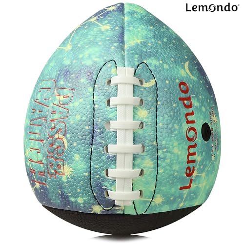 PassCatch Composite Training Football, Peewee Size, Youth Size(Ages 5-13) & Official Size(Ages 14+), Enhance Solo Passing Catching Skills(with Pump) - style: PeeWee Size 3(Ages 4-9)