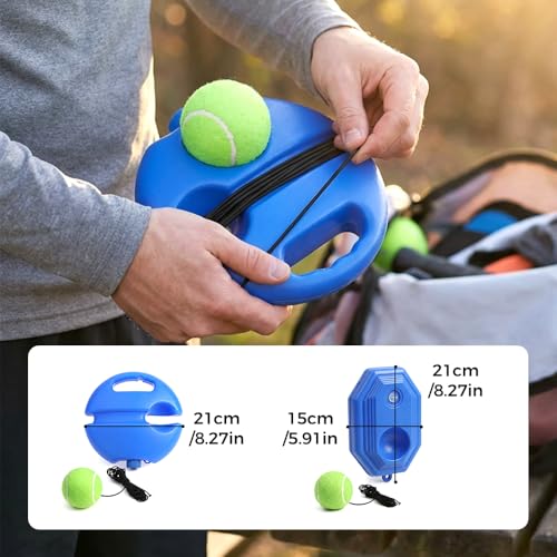 Wegodal Tennis Ball Training Baseboard, 2026 Upgrade Portable Tennis Trainer for Home use with Weighted Base, Portable Tennis Rebounder for Outdoor Backyard