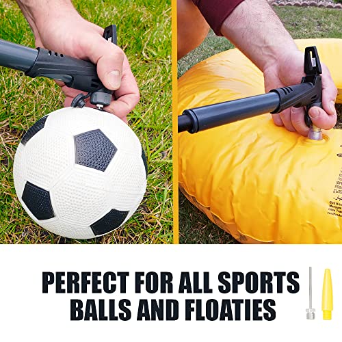 BV Mini Bike Pump Portable Frame Pump, Shock Pump for Bike Shock, Air Ball Pump Inflator with Ball Pump Needles, Mini Pump Fits Presta & Schrader- Smart Valve - style: Mini Pump