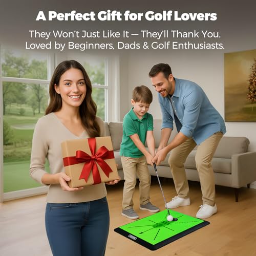 High-Precision Golf Hitting Mat – Practice Mat with Swing Path Feedback & Impact Detection – Indoor/Outdoor Use – Golf Swing Trainer for Home Training – Gift for Golfers, Beginners & Pros - style: Golf Hitting Mat