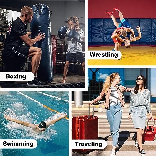 Boxing Gym Bag, WITSTEP Mesh Boxing Duffle Bag with Detachable Shoulder Strap Breathable Gym Duffle Bag for Sweaty Clothes and Equipment, Sturdy Wrestling Karate MMA Workout Bag for Men Women