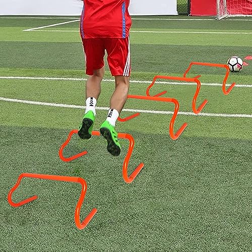 YEXEXINM Professional Agility Ladder Speed Training Equipment Set-20ft Agility Ladder,12 Soccer Cones, 4 Agility Hurdles, Running Parachute, Suitable for Soccer Football Basketball Training - color: yellow