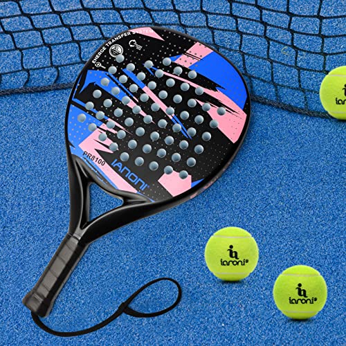 Padel Racket Carbon Fiber Surface with EVA Memory Flex Foam Core Lightweight Padel Racquet