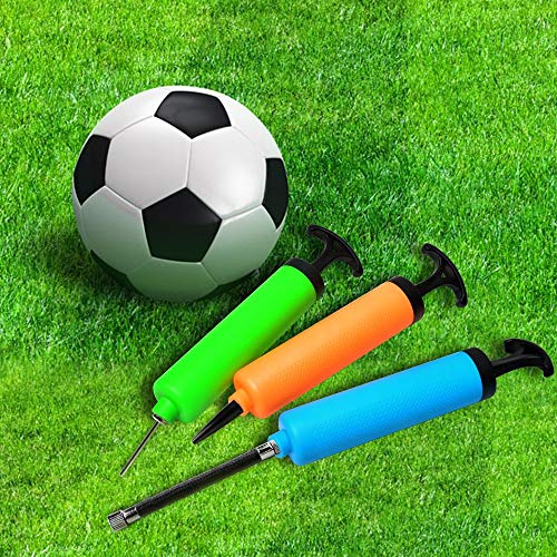 Ball Pump for Basketball, Soccer, Volleyball, Rugby, Water Polo Ball & Other Inflatables Air Pump, Needles and Nozzles Included - color: 1 PACK - BLUE