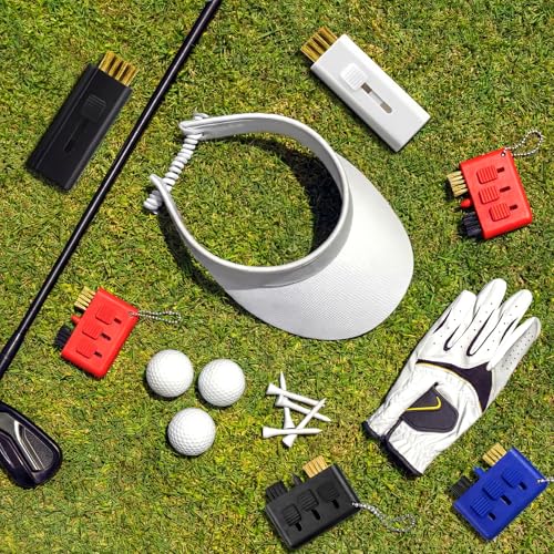 LemonRoad 16 Pcs Retractable Golf Club Cleaner Brush with 3 in 1 Portable Pocket Golf Club Groove Sharpener Tool Small Cleaning Tool for Men Women Golfer Accessories