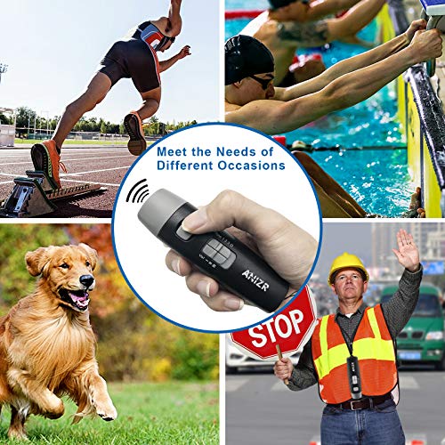 ANIZR Electronic Whistles with Lanyard,Adjustable 3 Tone & 3 High Volume Hand Emergency Whistle Basketball Referee Whistle for Coach,Teacher,Police,Outdoor Camping Boating Hiking(with Battery) - color: black with battery