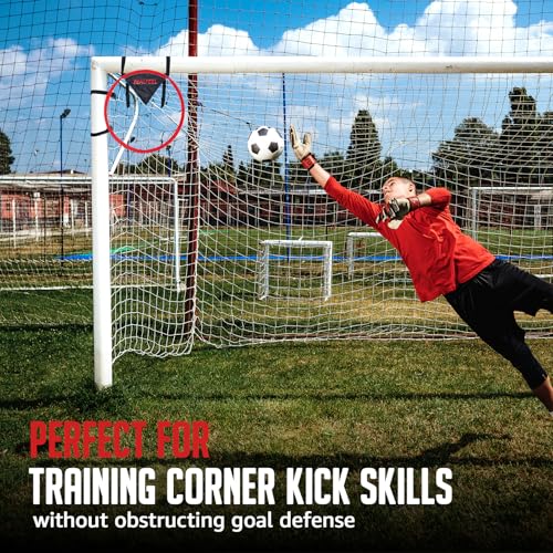 ZEALFEEL Soccer Goal Target for 2 Pcs, 16-in Top Bins Soccer Target Goal for Corner Shooting Accuracy Training, Easy to Attach and Detachable, Portable Soccer Goal with Carry Bag for Teens and Adults