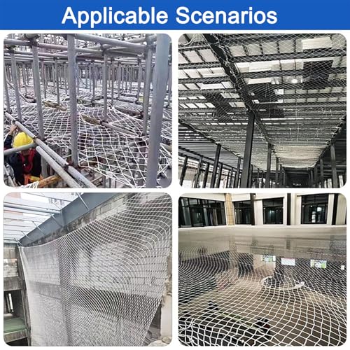 Basketball Return Net, Basketball Rebounder Net Yard Guard for Shooting Practice Hoop, Outdoor Nylon Protective Construction Safety Net, 3cm Mesh Spacing
