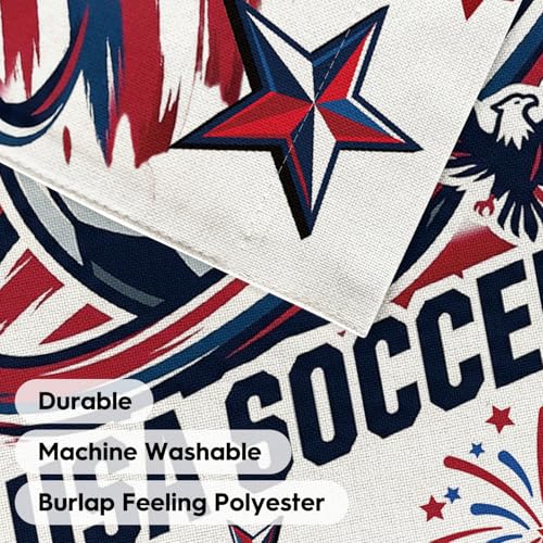 AVOIN colorlife Global USA Soccer Garden Flag 12x18 Inch Double Sided, America Game Day Sport Season Yard Outdoor Flag
