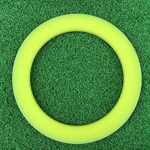 MAZEL Golf Putting Cup/Ring for Training Aid Indoor & Outdoor - All-Direction Practice Hole Putting Accuracy Trainer - color: Yellow Ring