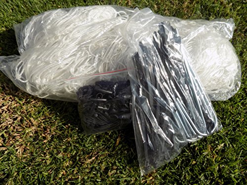 24 x 8 Ft.Regulation Size Soccer Goal w/Weatherproof HDPE Net. 50MM Diameter Industrial Grade Black Powder Coated Galvanized Steel. Portable 8x24 Foot Training Aid. ONE Year Warranty! - color: Black, size: 24x8