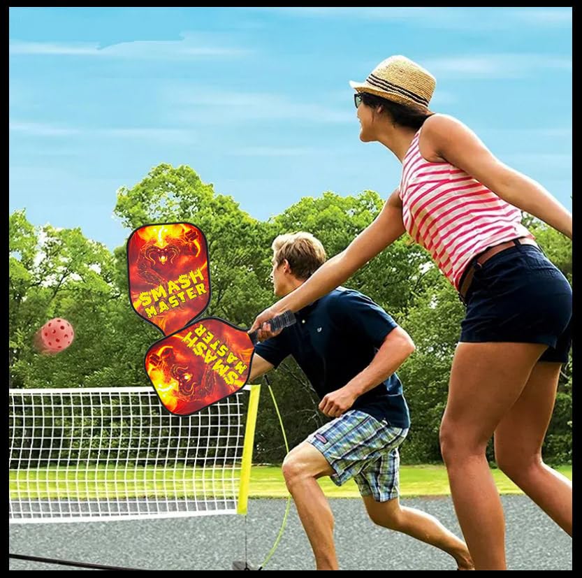 Smash Master Fiberglass Honeycomb Pickleball Paddle Set
