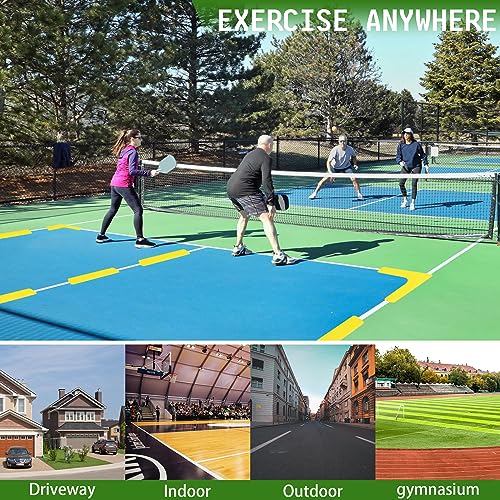 Hikeen Court Lines Marker Kit Anti-Slip and Wind-Resistant Throw Down Markers 28pcs or 84pcs, Pickleball Net Court for Outdoor Indoor Court