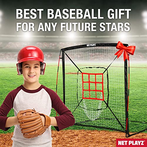 Baseball Net - Pitching Net/Hitting Net Batting Practice, Training Tools - Baseball Gifts for Kids, Children & Teens,Black