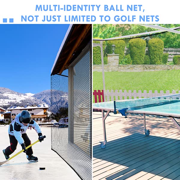 Amazgolf Golf Net,10Ft,15Ft,20Ft,25Ft, 30Ft, 40Ft Golf Practice Net,Sports Practice Barrier Net, Heavy Duty Ball Netting Golf Hitting Net, DIY Ball Net,Baseball Net Hockey Net and Chipping Net - size: 15*20ft