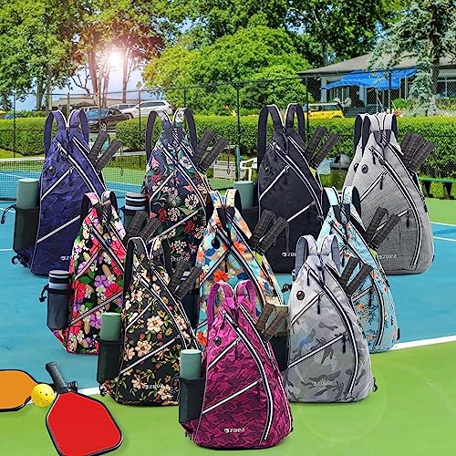 ZOEA Pickleball Bag - Adjustable Backpack with Water Bottle Holder for Men and Women