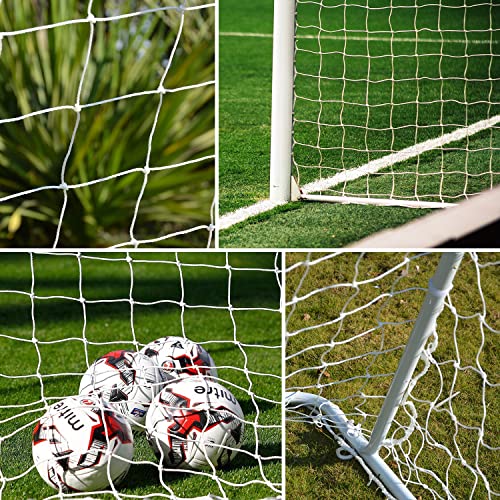 2 Pcs Soccer Replacement Goal Nets, 24x8FT, 20x6.5Ft, 10x6.5FT Polyethylene Polyester Football Net, Full Size Heavy Duty Soccer Net Set, NOT Include Posts - color: White, size: 20Ft x 6.5Ft