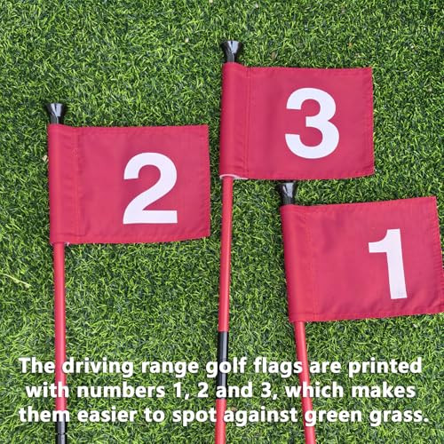 Foldable Portable Golf Flagstick (White) - Sectional Pin with Putting Flag, Great for Backyard Practice & Home Yard Golf Setup - color: white-flag