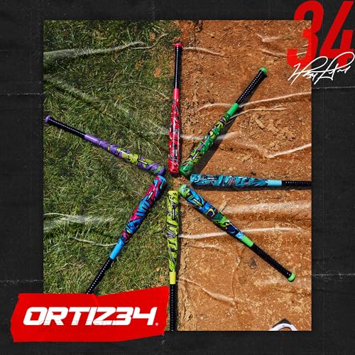 Ortiz34 Bat & Ball Set - Graffiti Plastic Bat & Ball Homerun Set- David Ortiz Backyard Baseball Set for Youth, Kids, Teenagers, Adults (Bat & Ball Set, Blue) - color: White, style: Bat & Ball Set