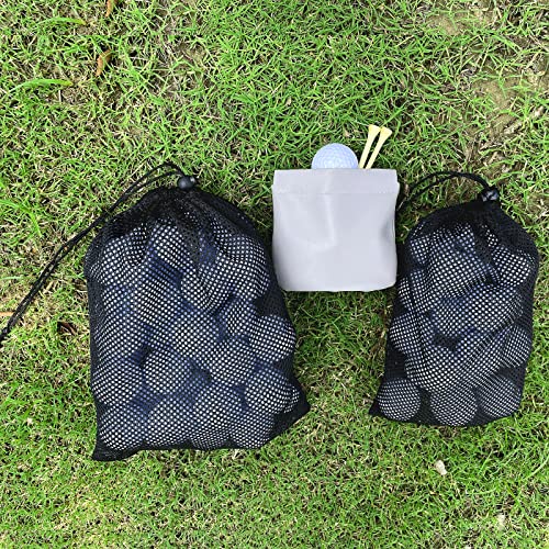 Golf Tee Pouch Bag, Zipper Golf Ball Bag, Accessory Pouch for Men - color: Grey