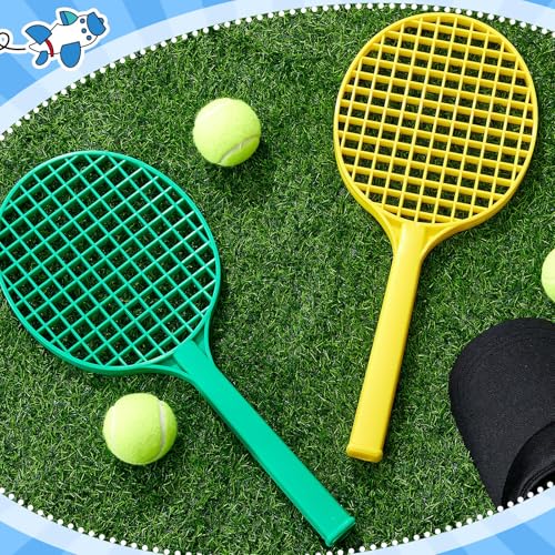 Seenelling Plastic Paddleball Racket PE Equipment for Elementary School Paddle Ball Racket with Lanyard Physical Education Classes Equipment 6 Colors