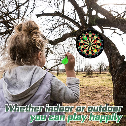 Dart Board - 12pcs Magnetic Darts - Excellent Indoor Game and Party Games - Gifts for 5 6 7 8 9 10 11 12 Year Old Boy Kids - style: Yellow