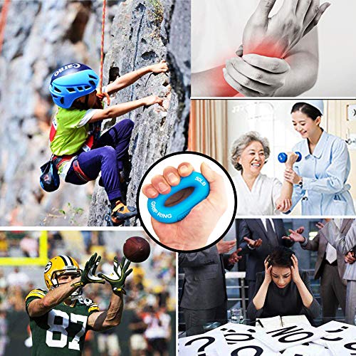 Boaton Hand Grips for Gym, Weightlifting, Pull-ups, Rock Climbing - Boys and Girls - color: 50LB-blue