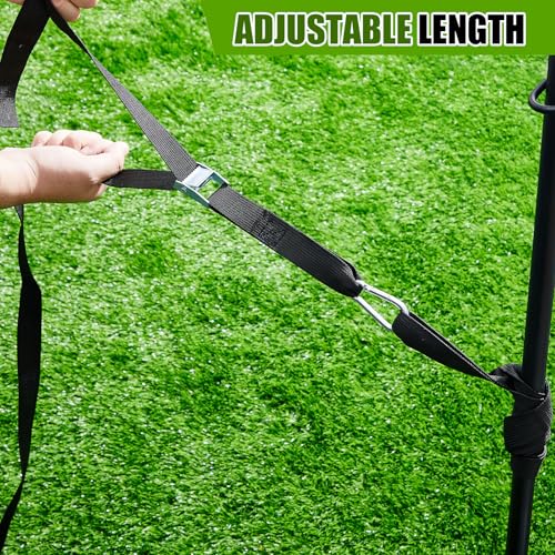 2 Pcs Soccer Goal Net Support Straps Heavy Duty Nylon Straps with Strap Loops for 24 ft Goal, Prevent Net Sagging, Easy Setup for Training, Games, Backyard Use