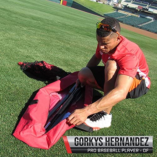 PowerNet 7x7 FT Baseball & Softball Net Replacement Parts, Replace 7x7 FT Frame, Net Only or Carry Bag, Metal Frame and Fiberglass Poles, Durable Nets & Bags Available in Team Colors - color: Red, style: Replacement Bag