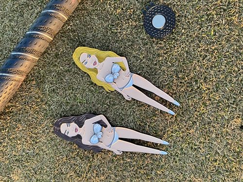 Sexy Golf Divot Tool with Removable Bikini Ball Marker β Magnetic Hat Clip & Gift Tin Included β Hottest Accessory on The Green - color: Brunette