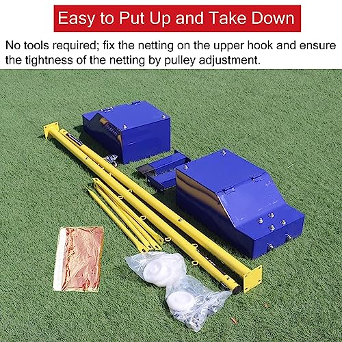 Replacement Badminton Court Set for Tennis and Volleyball, Adults Badminton Pole with 20feet Net for Backyard Driveway Stadium Playground (One Color H 1.55)