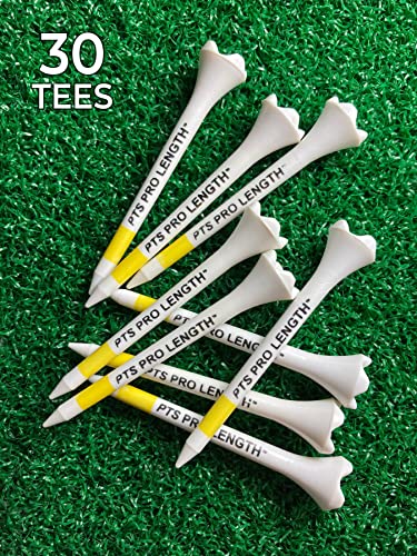 PrideSports PTS Plastic Golf Tees | 30 Count, 2-3/4 Inch | #1 Plastic Tee on Tour | Best for Drivers & Woods - size: 2-3/4", style: 30 Count