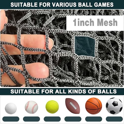 Heavy Duty Golf Practice Net, High-Impact Golf Hitting Net for Indoor/Outdoor Use - size: 10x25ft with target