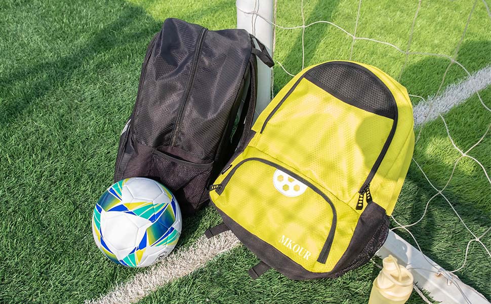 Mkour Soccer Backpack for Football Basketball Volleyball, with Ball Compartment and Holder