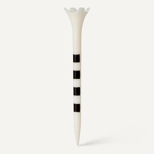 Amazon Basics Golf Tees with Height Marker System- Recycled Plastic Tees with 4-Prong Head - Golf Course Accessories - White - 100 Pack