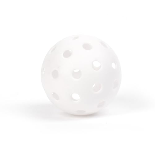 6-Pack Pickleball Balls 40 Holes Outdoor Indoor High Rebounce True Flight High Visibility Durable Eye-catching White Pickle Balls Set Sport Gifts for Women Men
