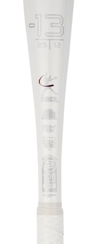 Mizuno Finch Youth Tee Ball Softball Bat (-13) | Youth - Girls Aluminum Fast Pitch BAT | White-Iridescent | 12OZ - size: 25"