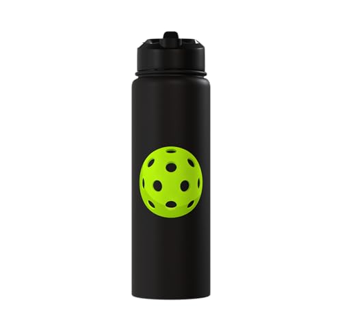 Pickleball: Dinking Buddy Stainless Steel Insulated Water Bottle - color: Black