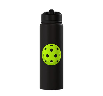 Pickleball: Dinking Buddy Stainless Steel Insulated Water Bottle - color: Black